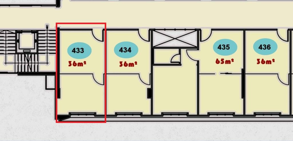 وحدة 433 في ONE MALL بمساحة 36 م² للبيع من العربي للتطوير العقاري