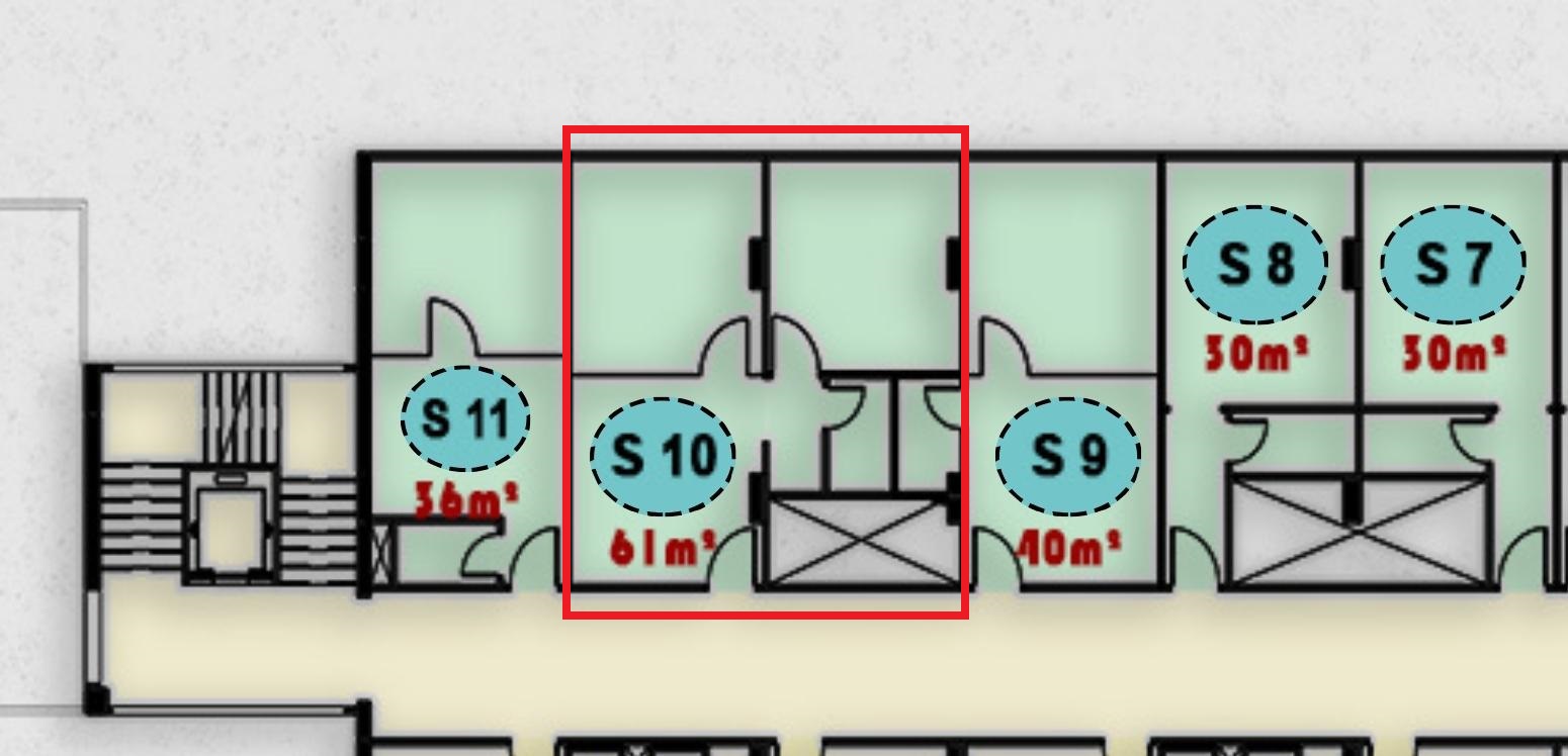 مخطط وتصميم وحدة S 10 الطبية في الدور الثاني من مجمع الطبي ONE MALL الشروق