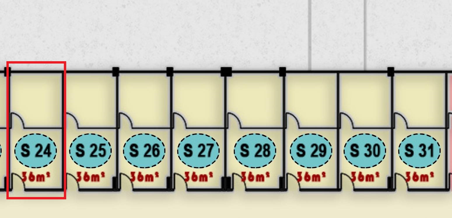 مخطط وحدة S 24 الطبية في الدور الثالث من مجمع ONE MALL