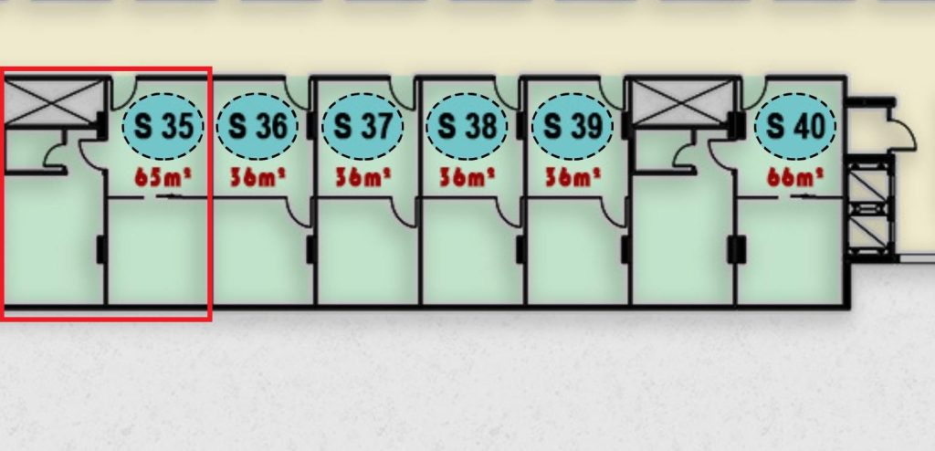 مخطط أو صورة لوحدة إداري S 35 في الدور الثالث بمجمع ONE MALL