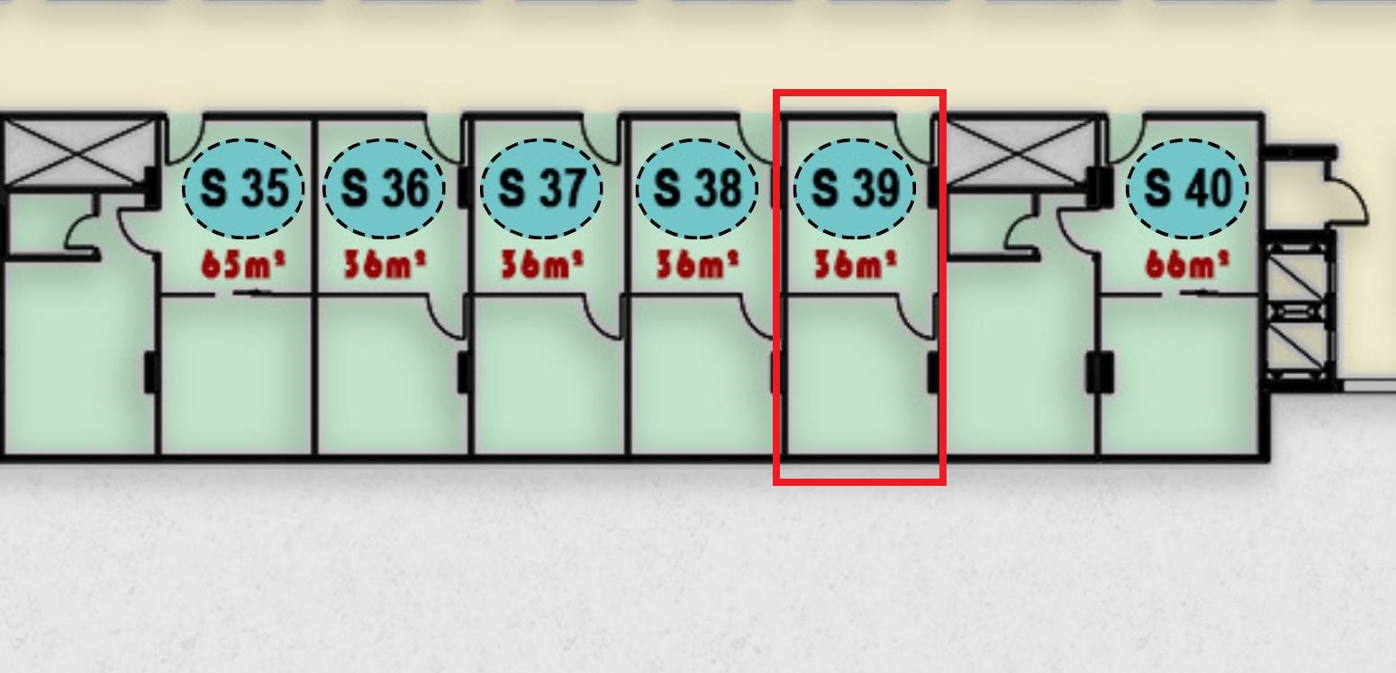 صورة توضح تصميم وحدة إداري S 39 في الدور الثالث داخل مجمع ONE MALL