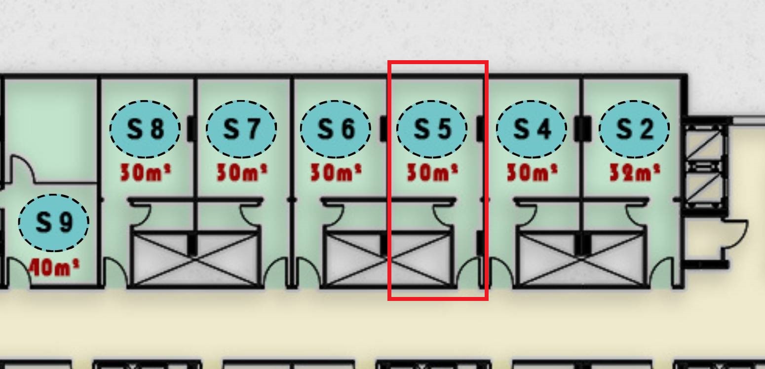 مخطط وتصميم وحدة S5 الطبية في الدور الثاني من مجمع ONE MALL