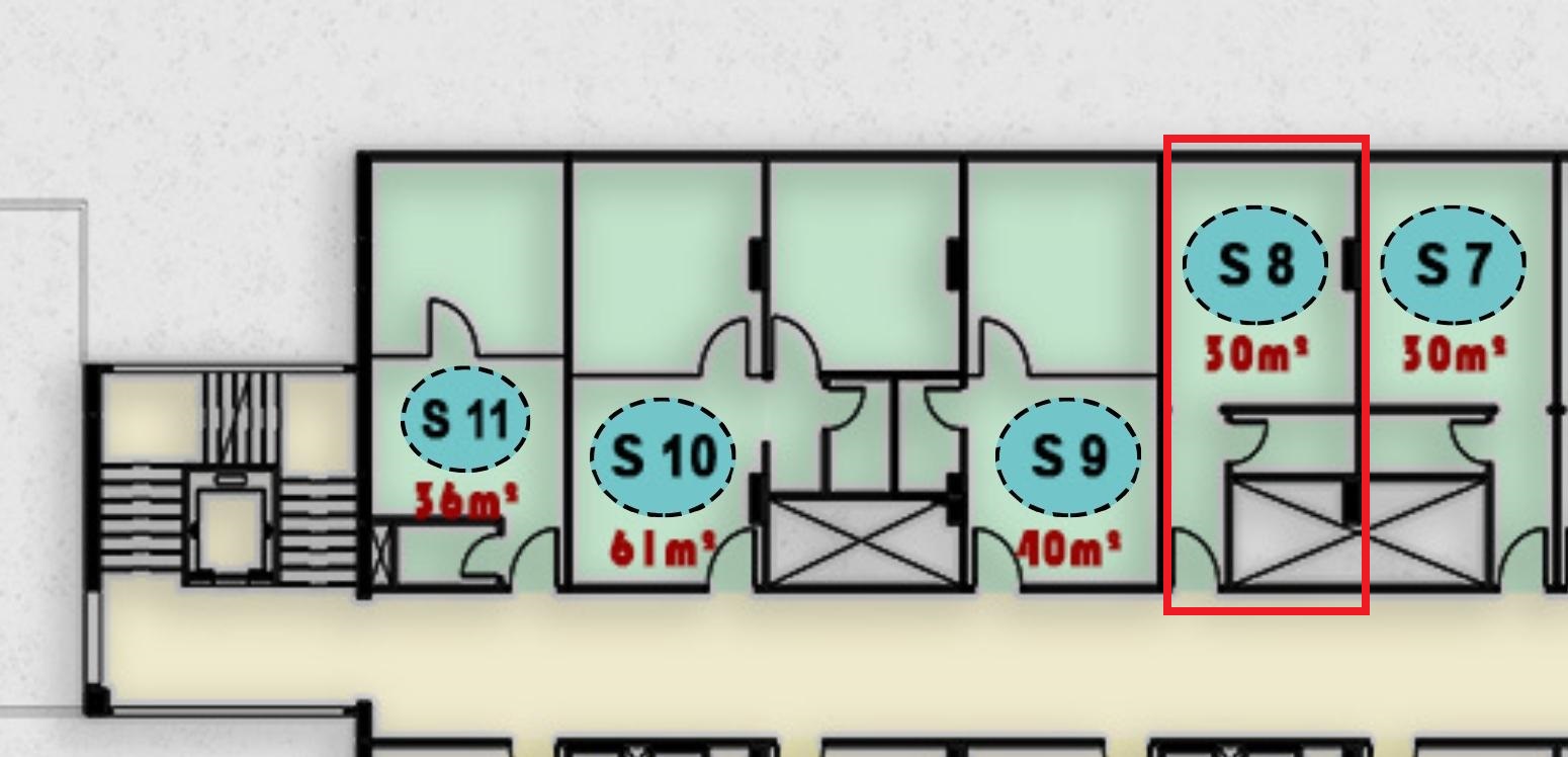 مخطط وتصميم وحدة S 8 الطبية في الدور الثاني من ONE MALL