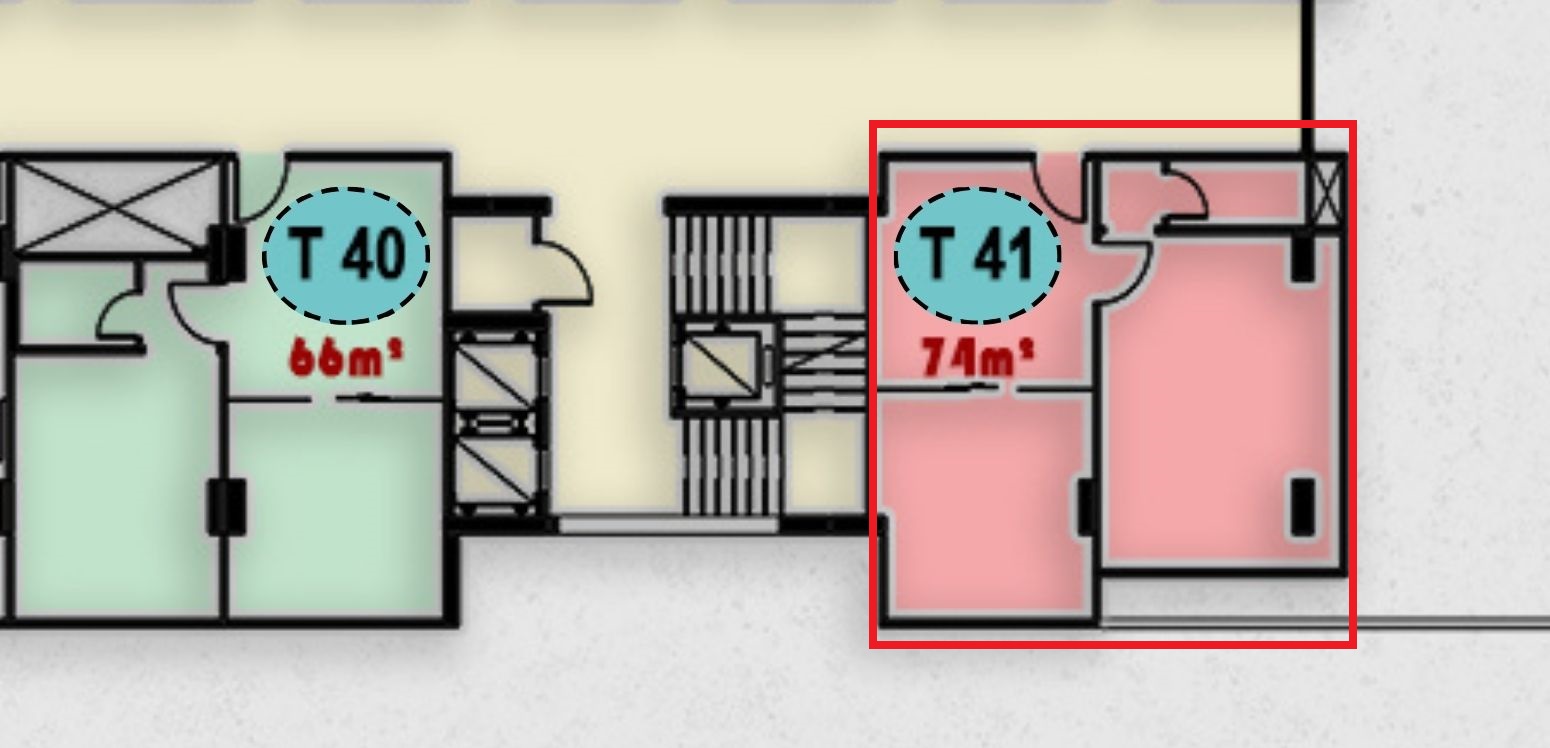 تصميم الوحدة T41 في الدور الثالث بمجمع ONE MALL مناسب لمقهى أو مطعم